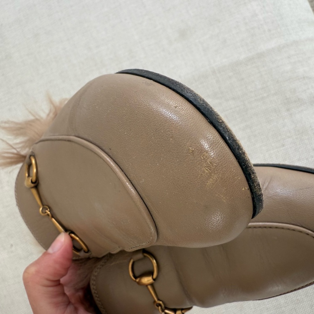 Gucci Tan Brown Leather Mules with Horsebit Detail - Picture 4 of 8